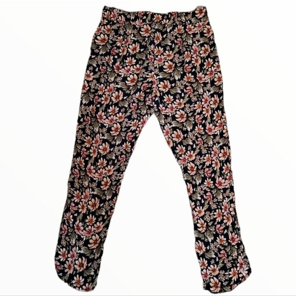 EC AMERICAN EAGLE NAVY BLUE FLORAL PANTS SZ. M - Picture 2 of 6